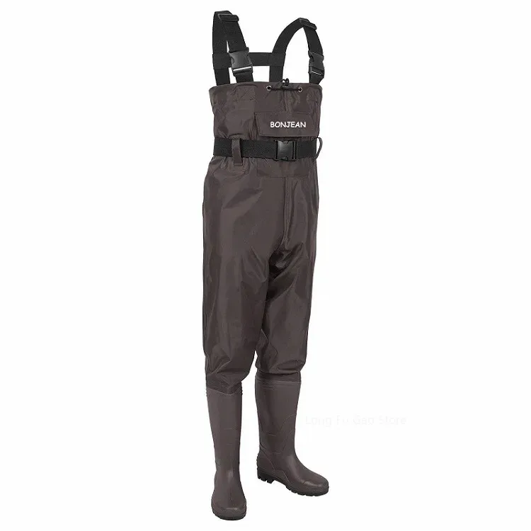 Fishing Pants Waterproof - Брюки-вейдеры для рыбалки, комбинезон с ботинками,