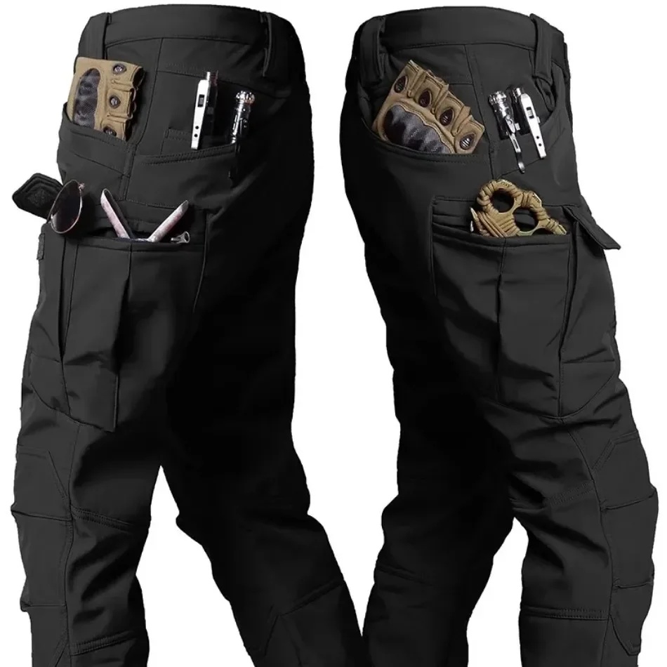 Fishing Pants Waterproof - Мужские зимние водонепроницаемые тактические брюки-карго из
