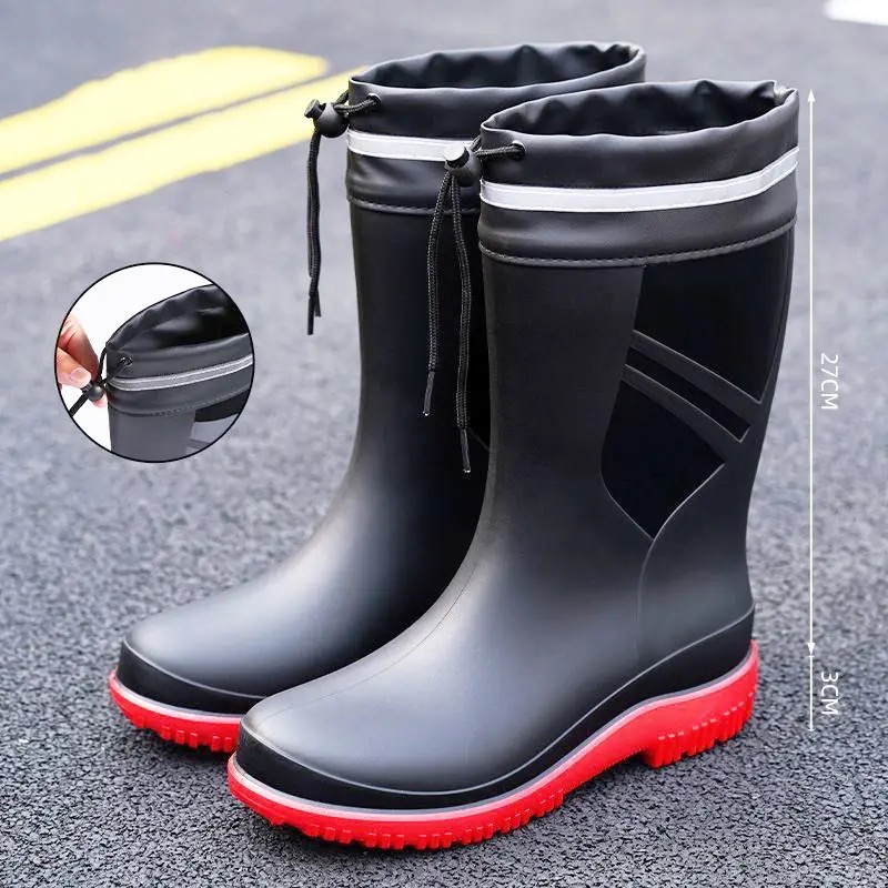 Fishing Boots - Модные мужские резиновые сапоги средней длины