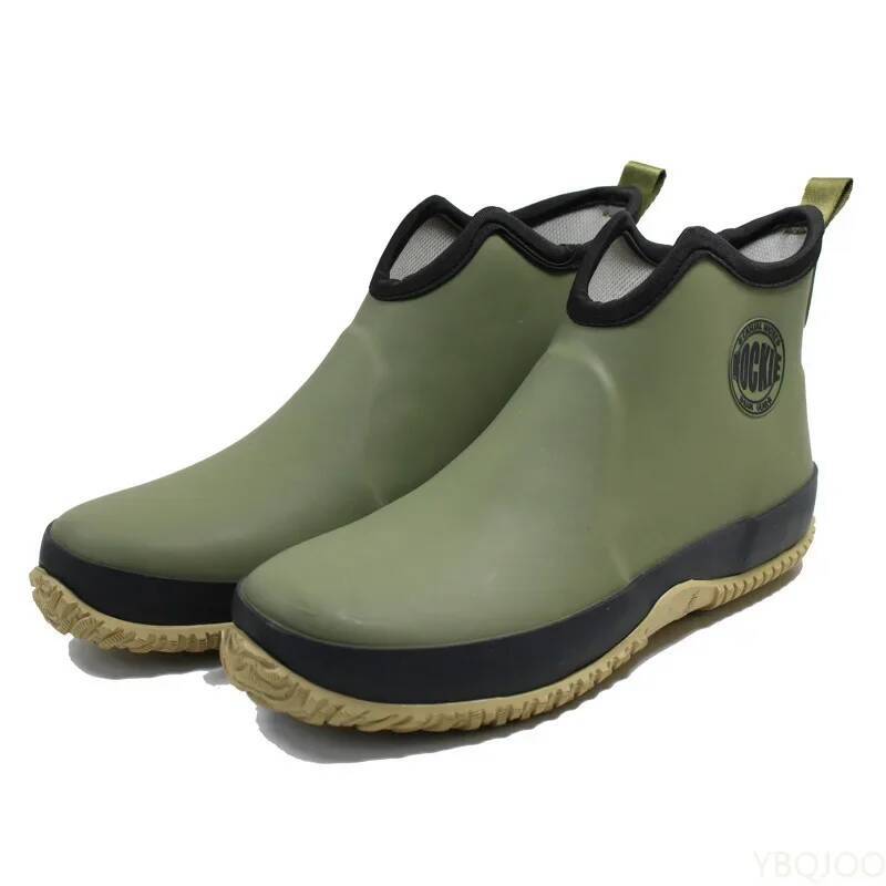 Fishing Boots - Мужские нескользящие непромокаемые резиновые ботильоны для