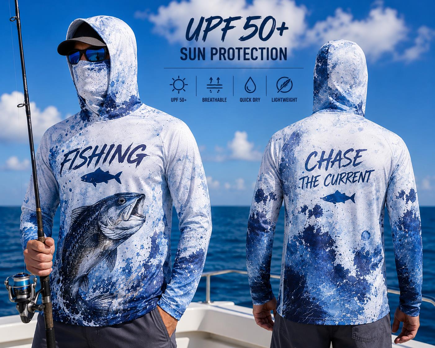 Мужская рыболовная толстовка с – обзор и цена Fishing Mask Sun Protection