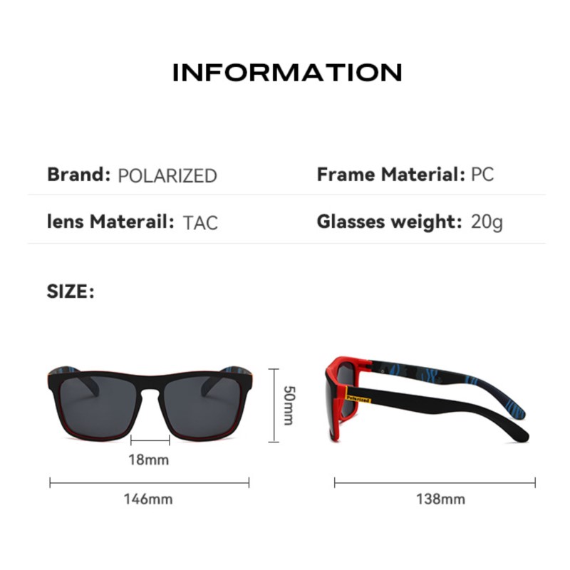 Модные винтажные квадратные по – обзор и цена Fishing Sunglasses Polarized