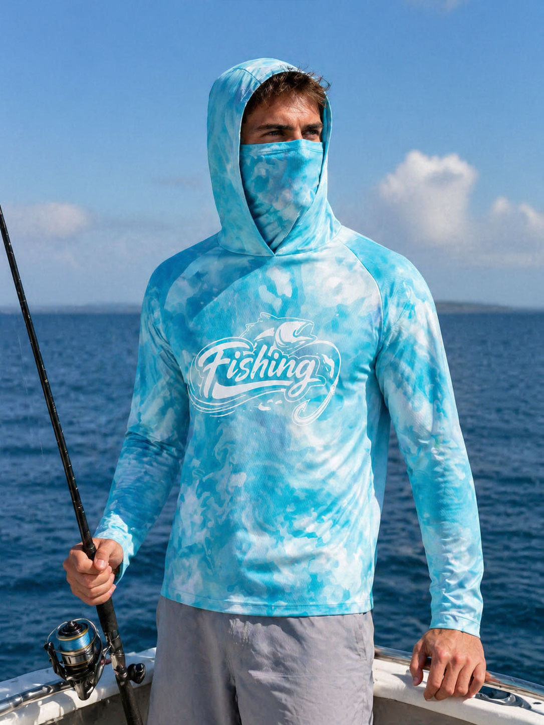 Рыболовная рубашка с капюшоном – обзор и цена Fishing Mask Sun Protection